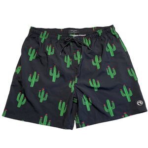 Ocean Current Volley Shorts Cactus Cacti  Swim Shorts Mesh Lined Stretch Sz XXL